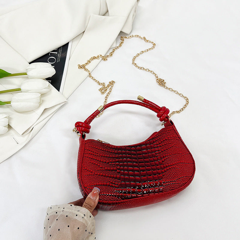 Women's Summer Niche Design Leisure Commute Moon Shoulder Bags
