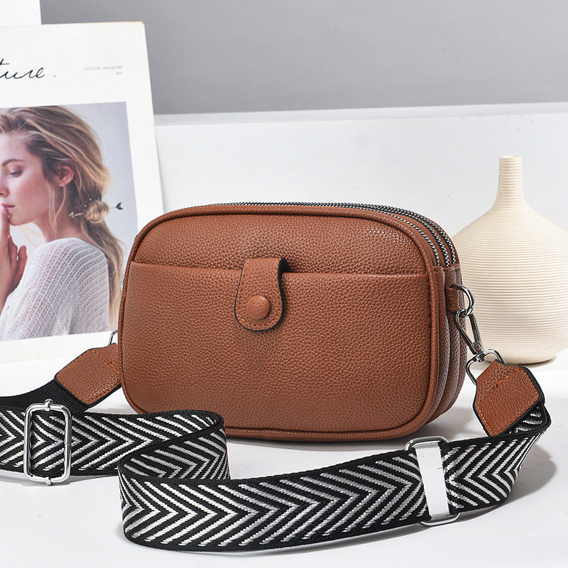 Women's Popular Summer Mom Style Soft Leather Shoulder Bags