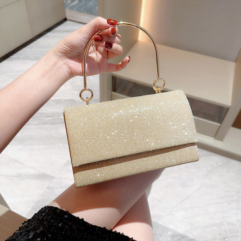 Women's Gold Shiny Large Capacity Dinner Princess Evening Bags