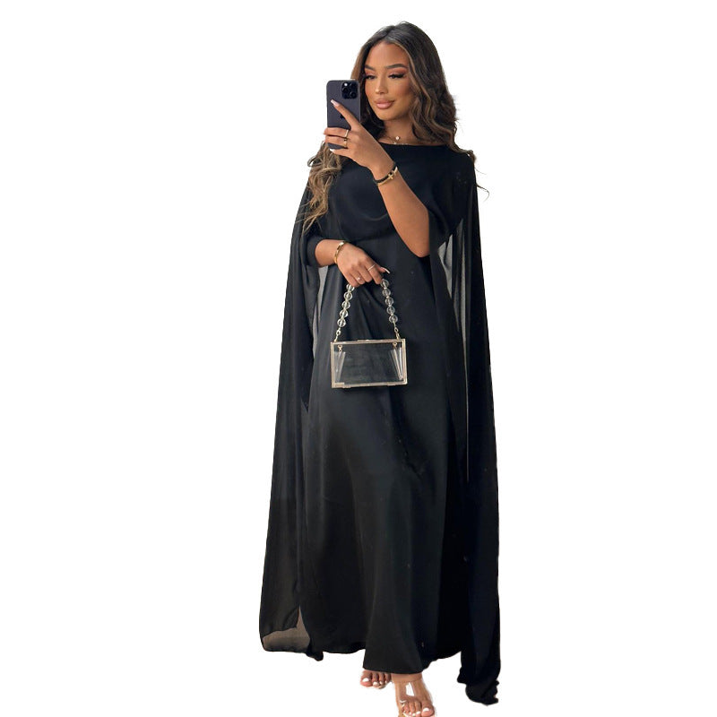 Women's Robe Dress Round Neck Loose Big Dresses