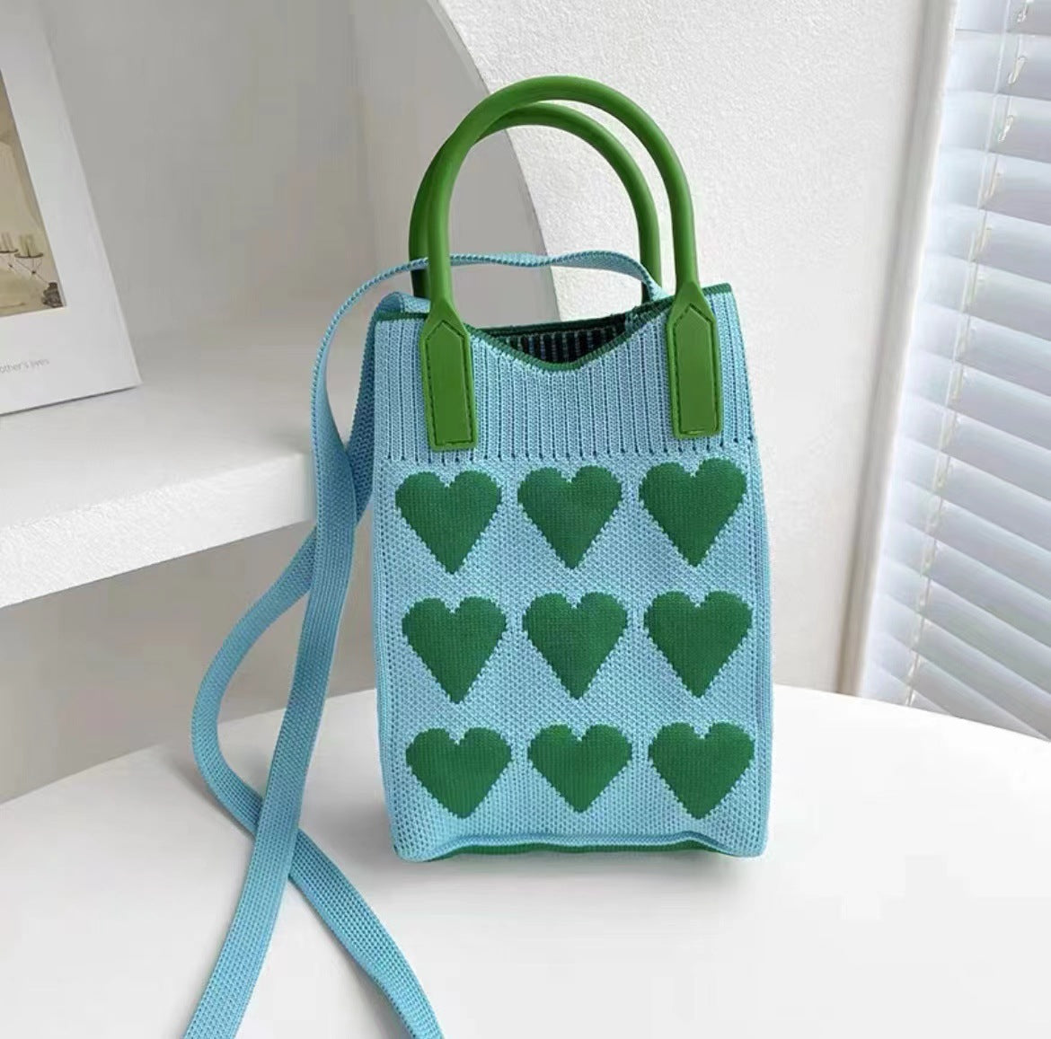 Fashionable Knitted Mobile Lightweight High-grade Love Phone Bags