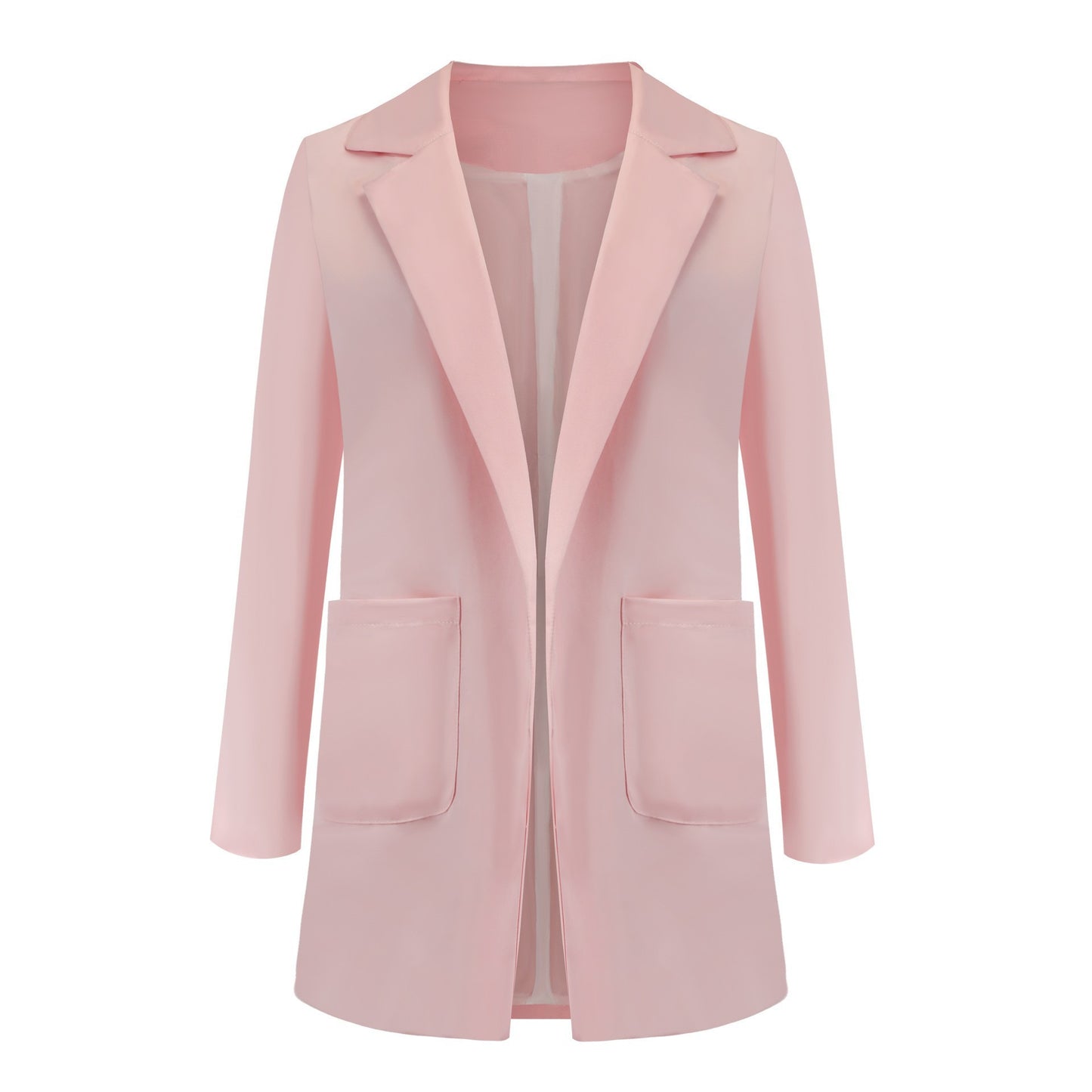 Trendy Women's Solid Color Collar Graceful Small Suit