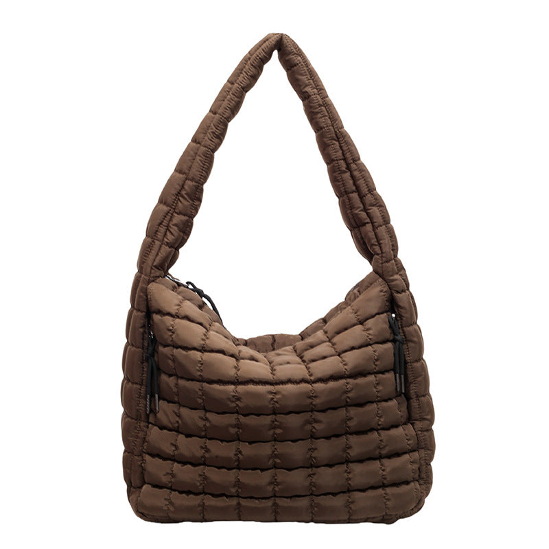 Women's Pleated Cloud Large Capacity Down Cotton Travel Bags
