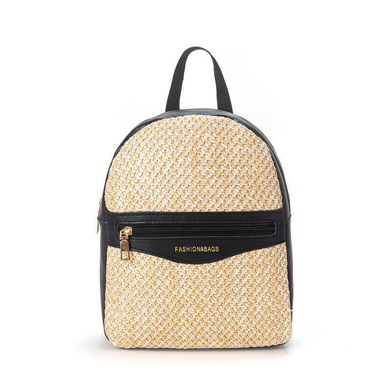 Minimalist Pastoral Style Straw Cool Contrast Bags