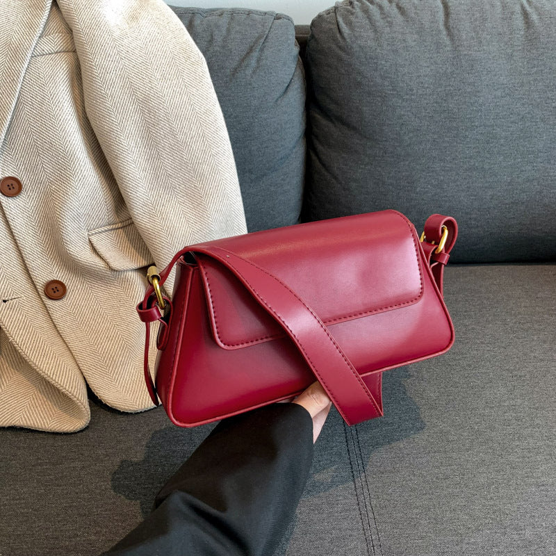 Women's Fashion French Stick Design Solid Color Shoulder Bags
