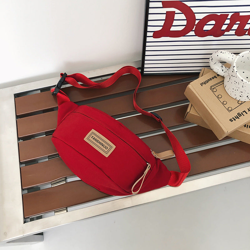 Large Capacity Canvas Leisure Color Fashion Men's Chest Bags