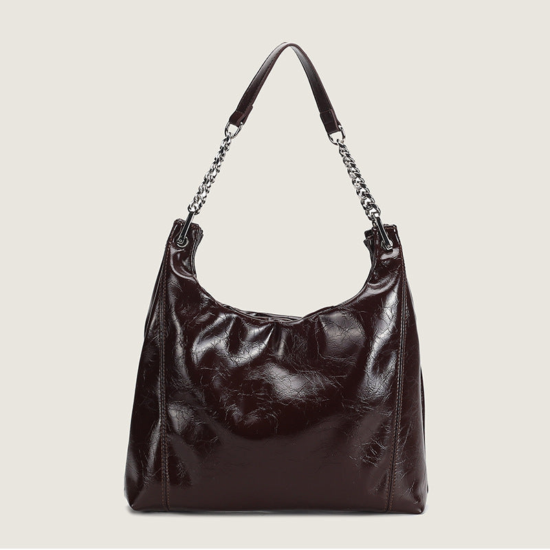 Women's Retro Large Capacity Underarm Korean Fashionable Shoulder Bags