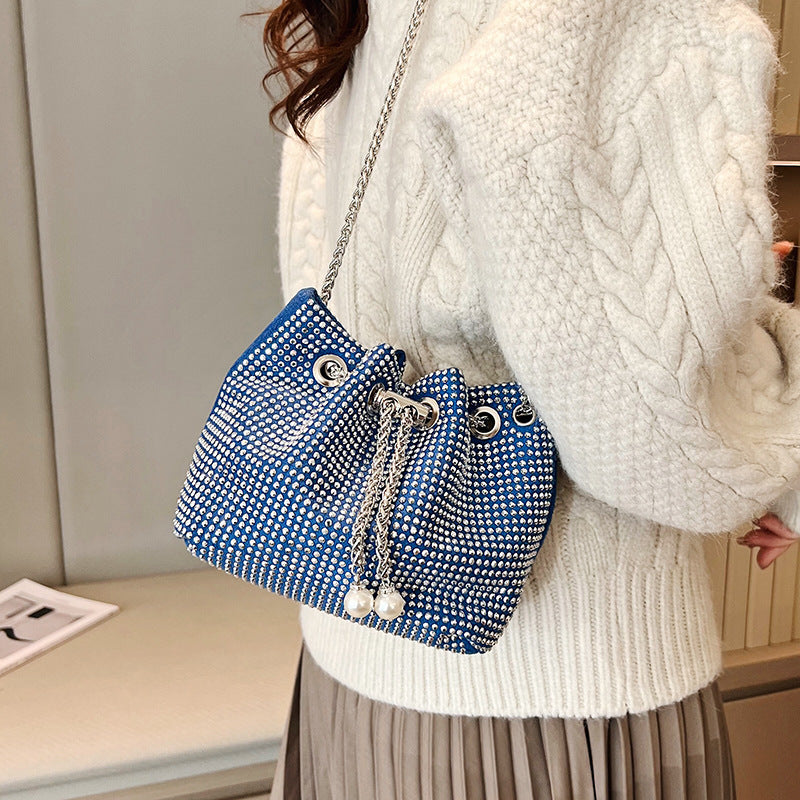 Women's Diamond Simple Stylish Large Capacity Rhinestone Shoulder Bags