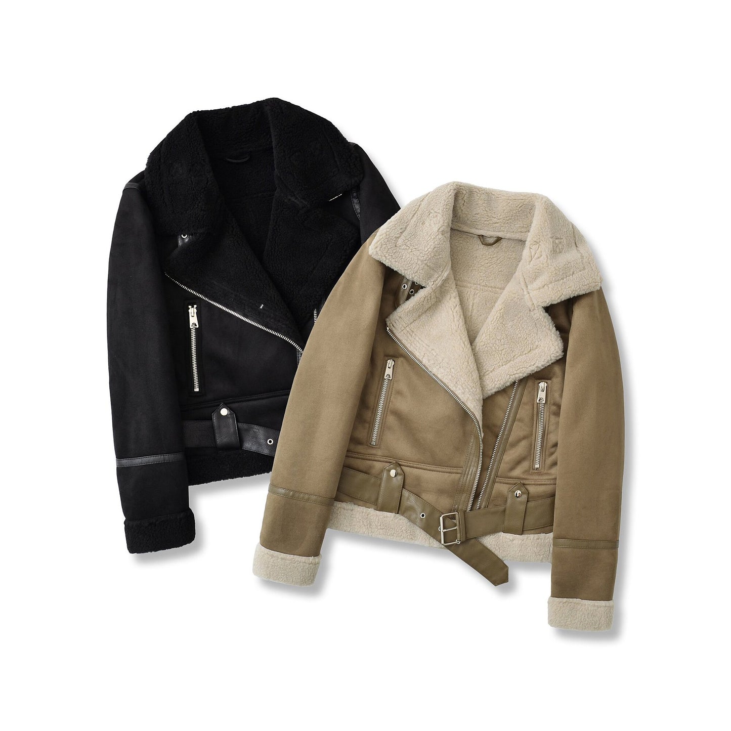 Women's Spanish Single Suede Surface Fur Integrated Lamb Jackets