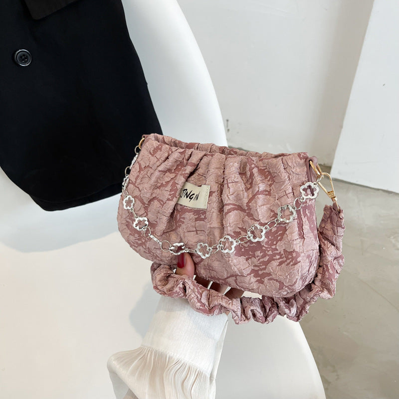 Pleated Cloud Dignified Goddess Underarm Korean Style Shoulder Bags