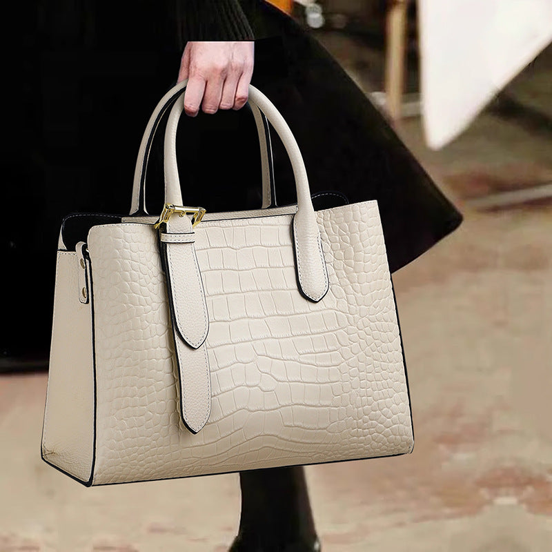 Women's Genuine Leather Large Capacity Classy Mom Handbags