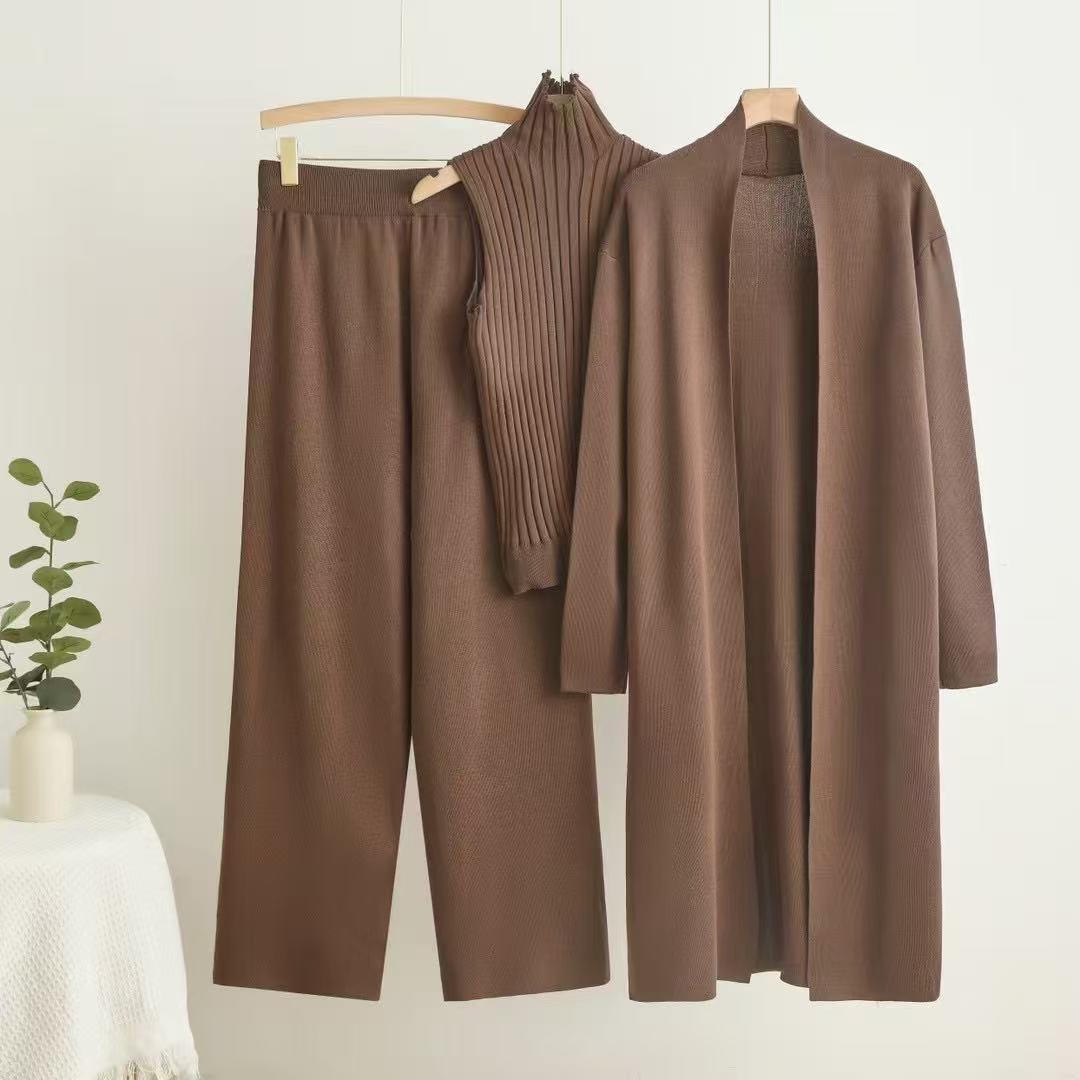 Long Trench High Neck Inner Wear Elastic Waist Suits