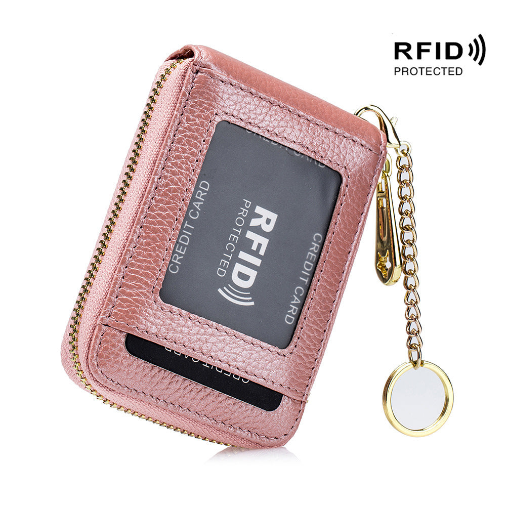 Women's & Men's & Leather Expanding Bank Card Holder