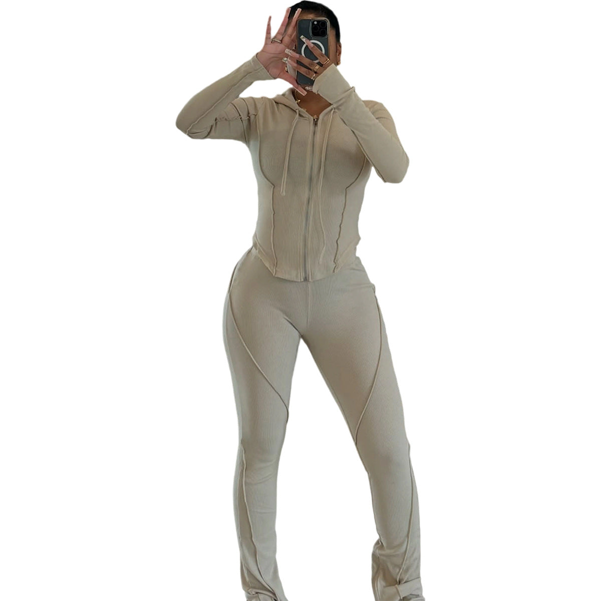 Women's Urban Thread Sunken Stripe Stitching Line Fashion Suits