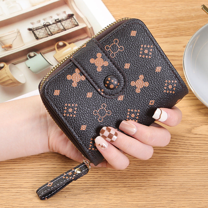 Women's Short Zipper Graceful Expanding Clutch Fashion Ladies Wallets