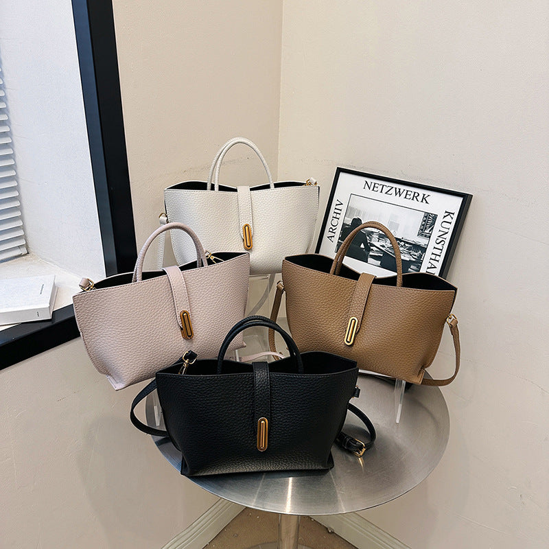 Women's Retro Portable Summer Commuter Solid Color Shoulder Bags
