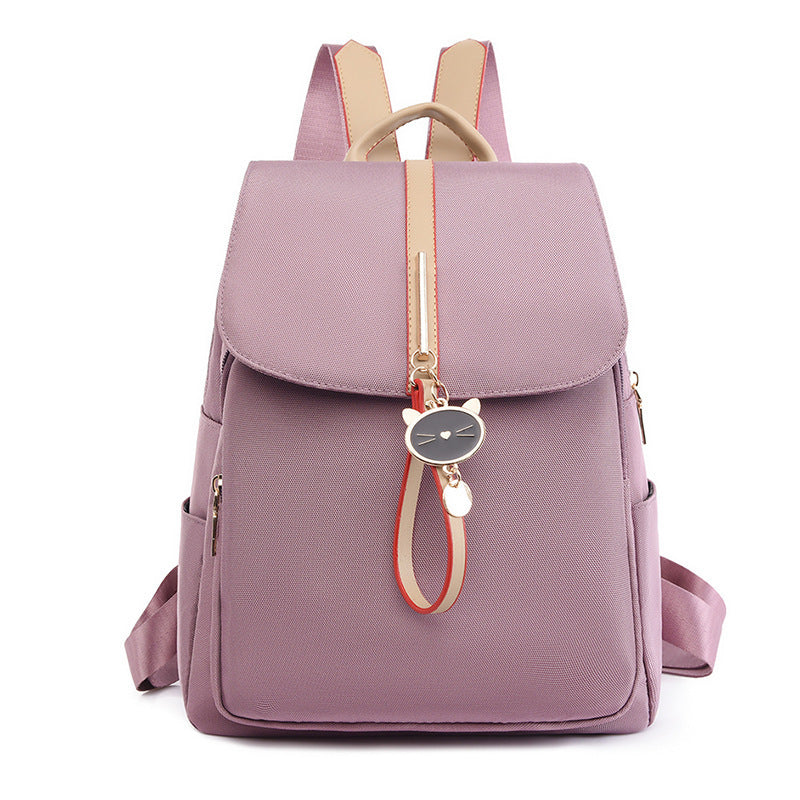 Women's Soft Leather Lychee Pattern Large Capacity Backpacks