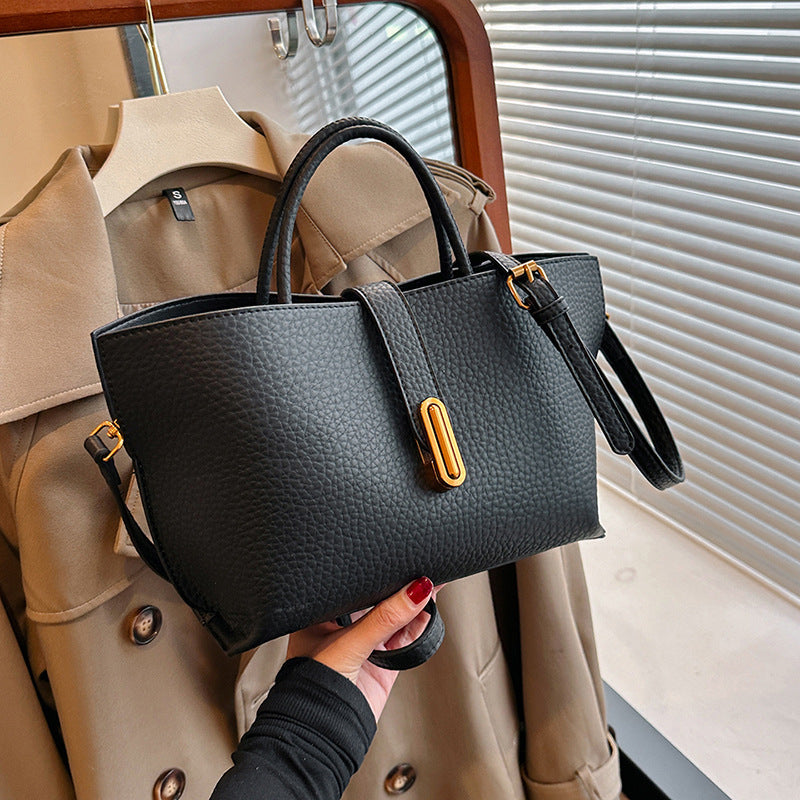 Women's Retro Portable Summer Commuter Solid Color Shoulder Bags