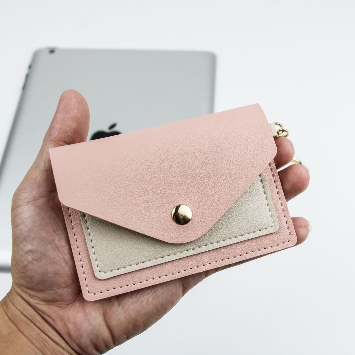 Candy Color Simple Thin With Cover Card Holder