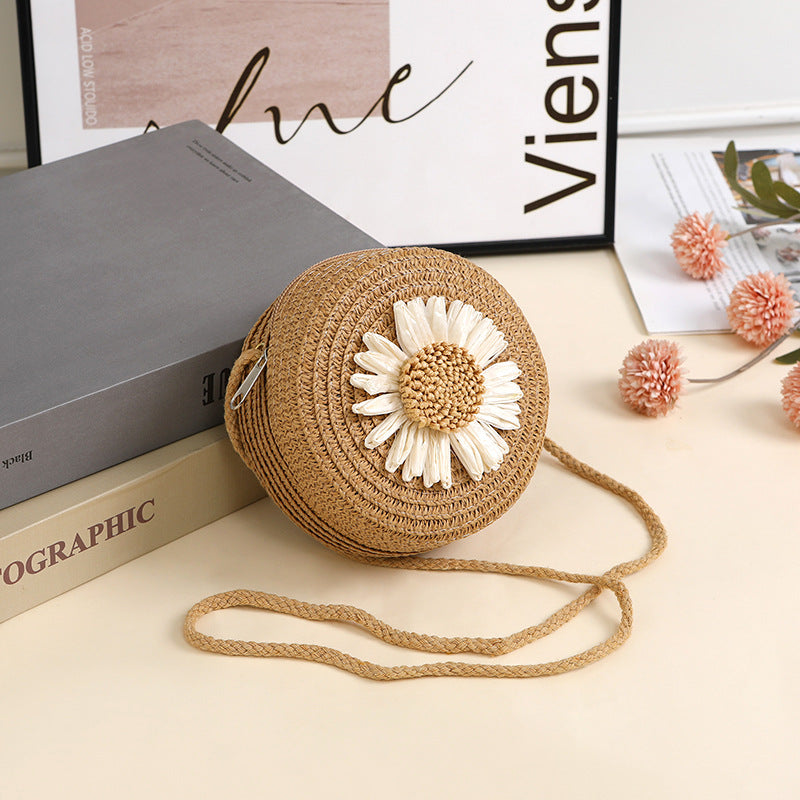 Raffia Woven Mobile Female Summer Beach Crossbody Bags