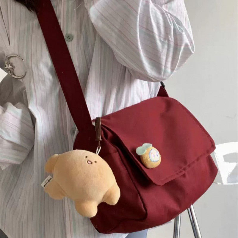 Women's Style Simple Solid Color Large Capacity Crossbody Bags