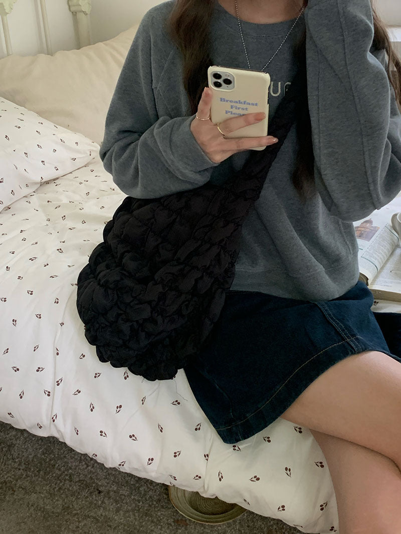 Style Pleated Cloud Portable Bubble Large Crossbody Bags