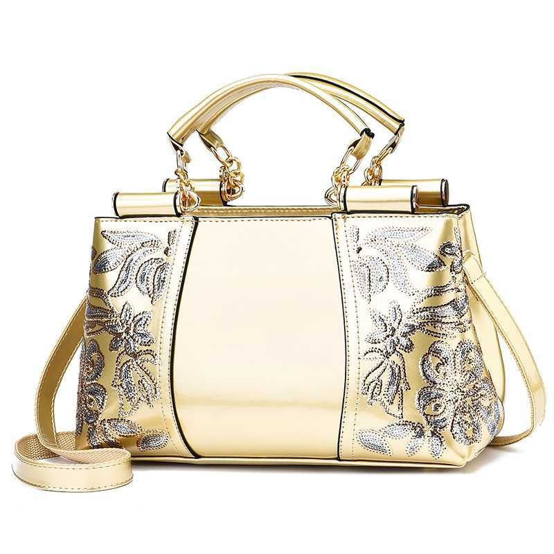 Women's Shiny Bridal Wedding Elegant Large Capacity Shoulder Bags