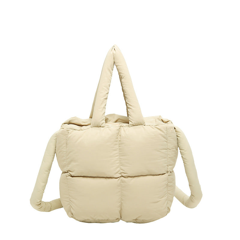 Women's Fashion Down Soft Cotton Filled Pillow Shoulder Bags