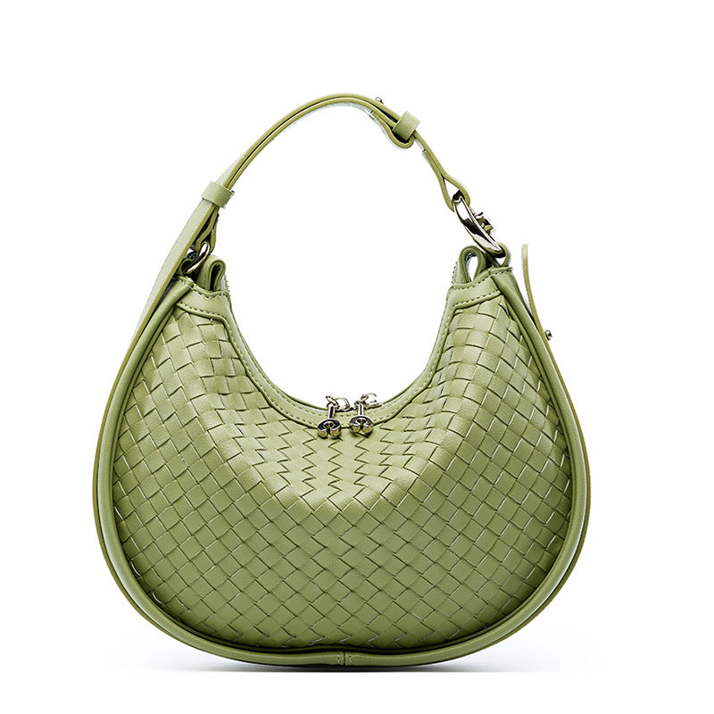 Women's Early Spring Niche Cowhide Woven Fashion Crossbody Bags