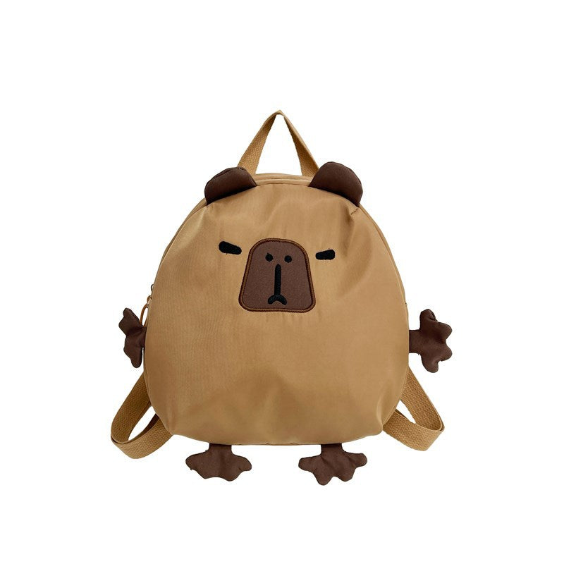 Cute Popular Heart Cartoon Capybara Large Backpacks