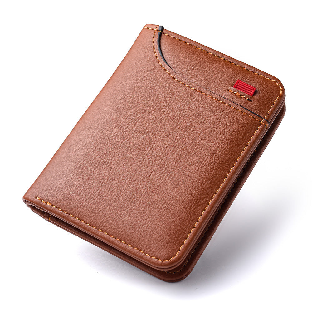 Charming Men's Stylish Vertical Certificate Mini Card Holder