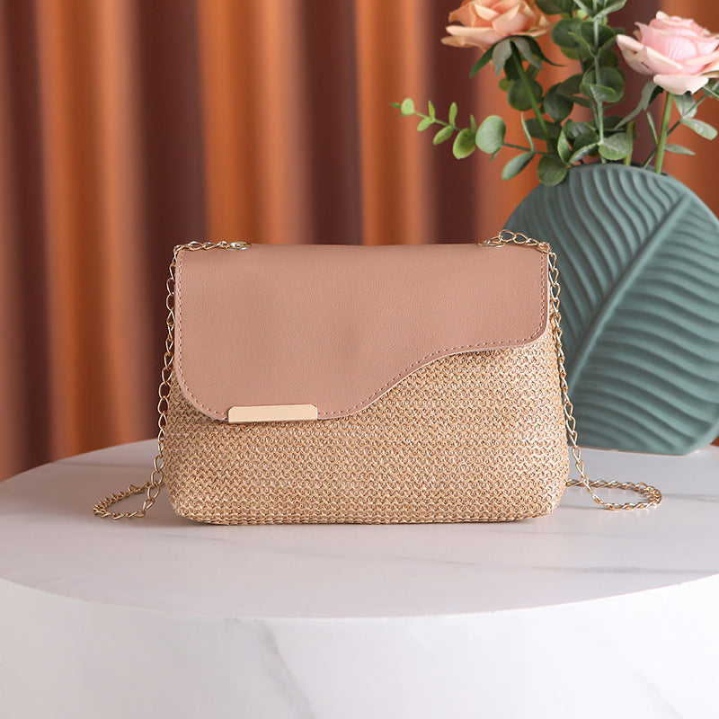 Women's Classic Classy Woven Straw Live Crossbody Bags