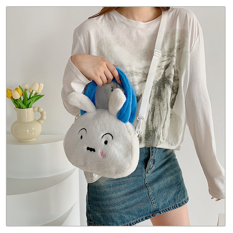 Crayon Rabbit Plush Cute Left Guard Door Pig Crossbody Bags