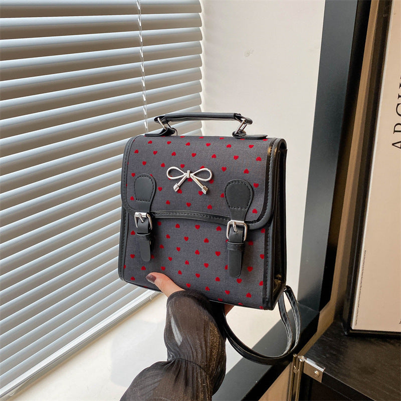 Women's Fashion Korean Style Bow Canvas Backpacks