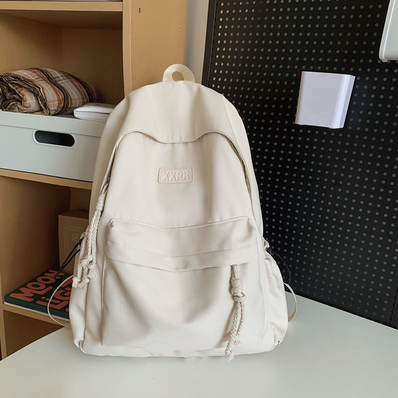 College Artistic Style Large Capacity White Backpacks