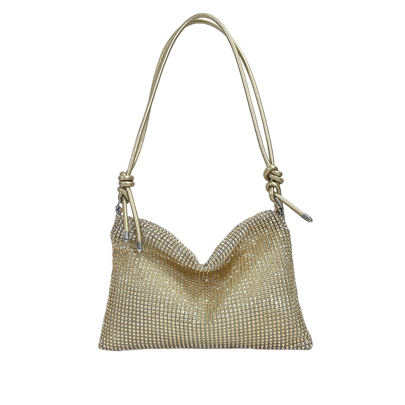 Women's Fashion High Texture Net Drill Niche Simple Shoulder Bags