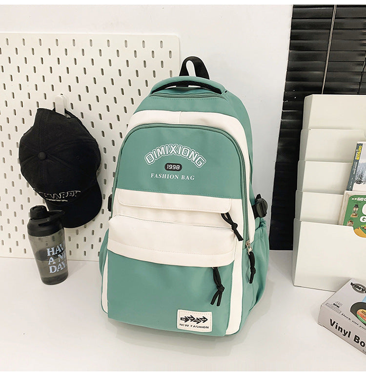 Women's & Men's & Contrast Color Large Capacity Female Junior Backpacks