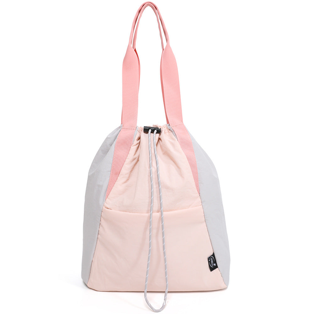 Women's Nylon Contrast Color Yoga Large Capacity Backpacks