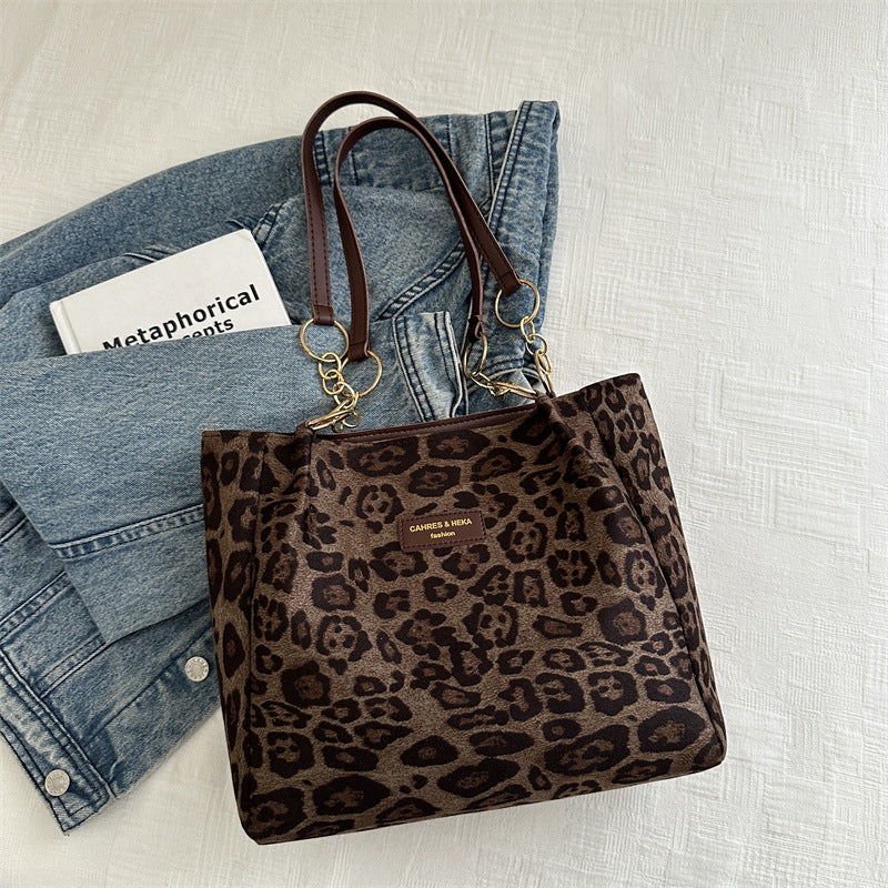 Women's Leisure Commute Large Capacity Autumn Suede Tote Bags