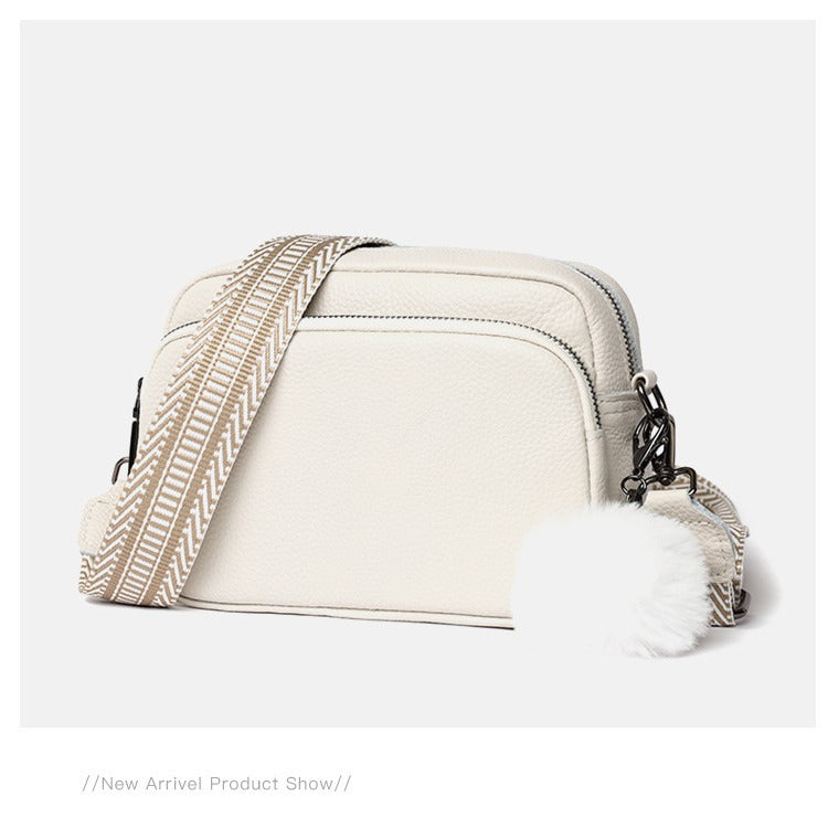 Women's Leather Plush Pendant Light Luxury Simplicity Crossbody Bags