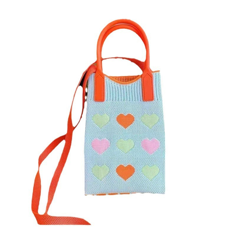 Women's Cat Mini Cute Lightweight Four Knitted Shoulder Bags