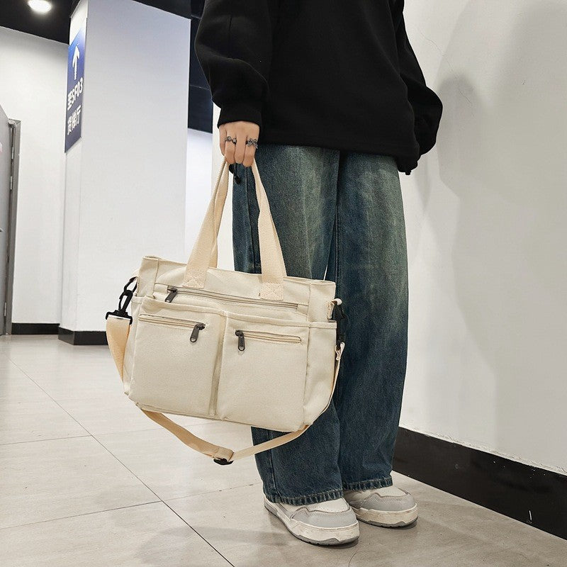 Women's Large Capacity Corduroy Korean Style Simple Crossbody Bags
