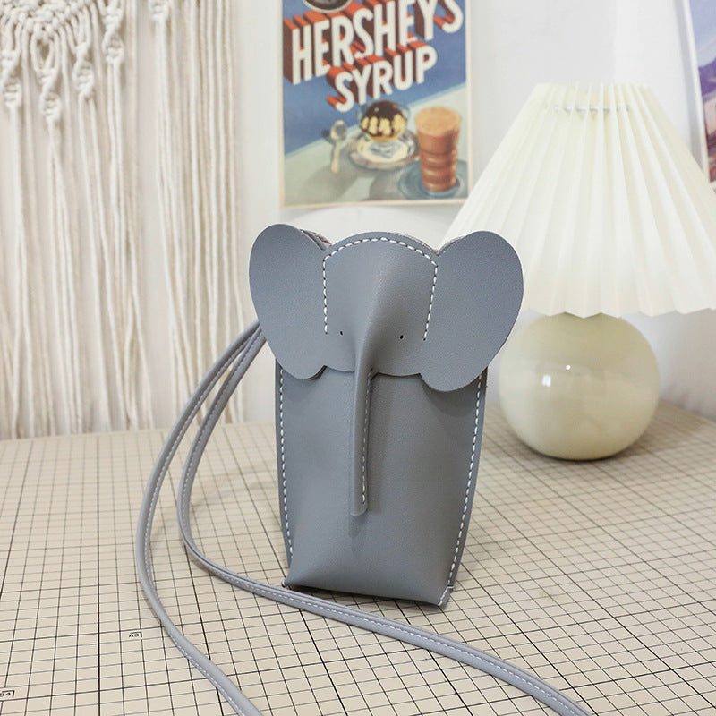 Women's Mini Elephant Gift Self-made Hand-woven Material Shoulder Bags