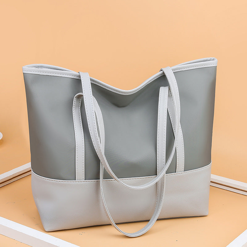 Cloth Large Capacity Totes Fashion Contrast Shoulder Bags