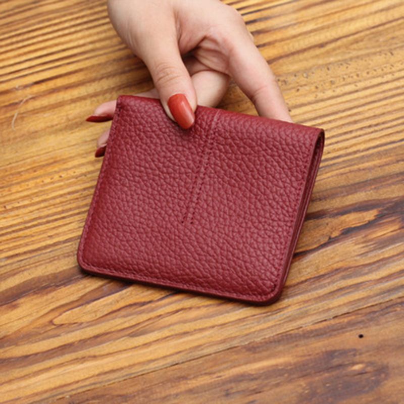 Women's Short Simple Stitching Texture For Ladies Wallets