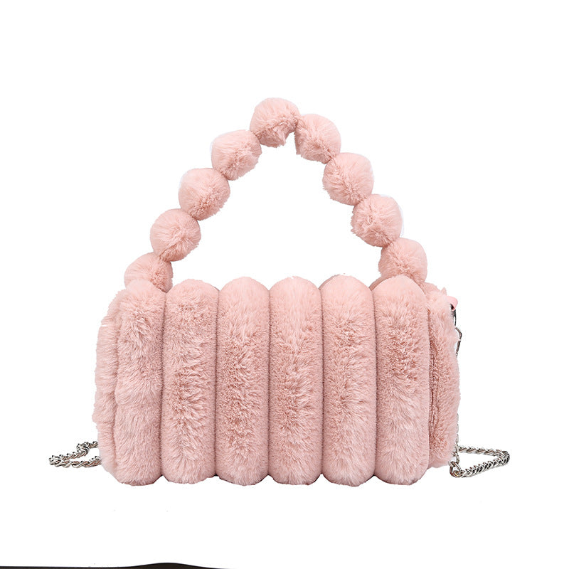 Women's Plush Fashion Simple Korean Temperament Trend Crossbody Bags