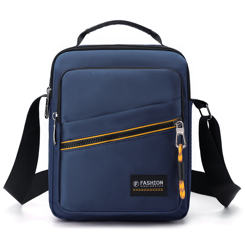 Men's Household Waterproof Trend Contrast Color Korean Handbags