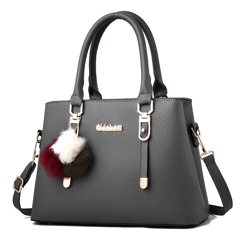 Women's Fashion Large Capacity Fur Ball Shoulder Bags