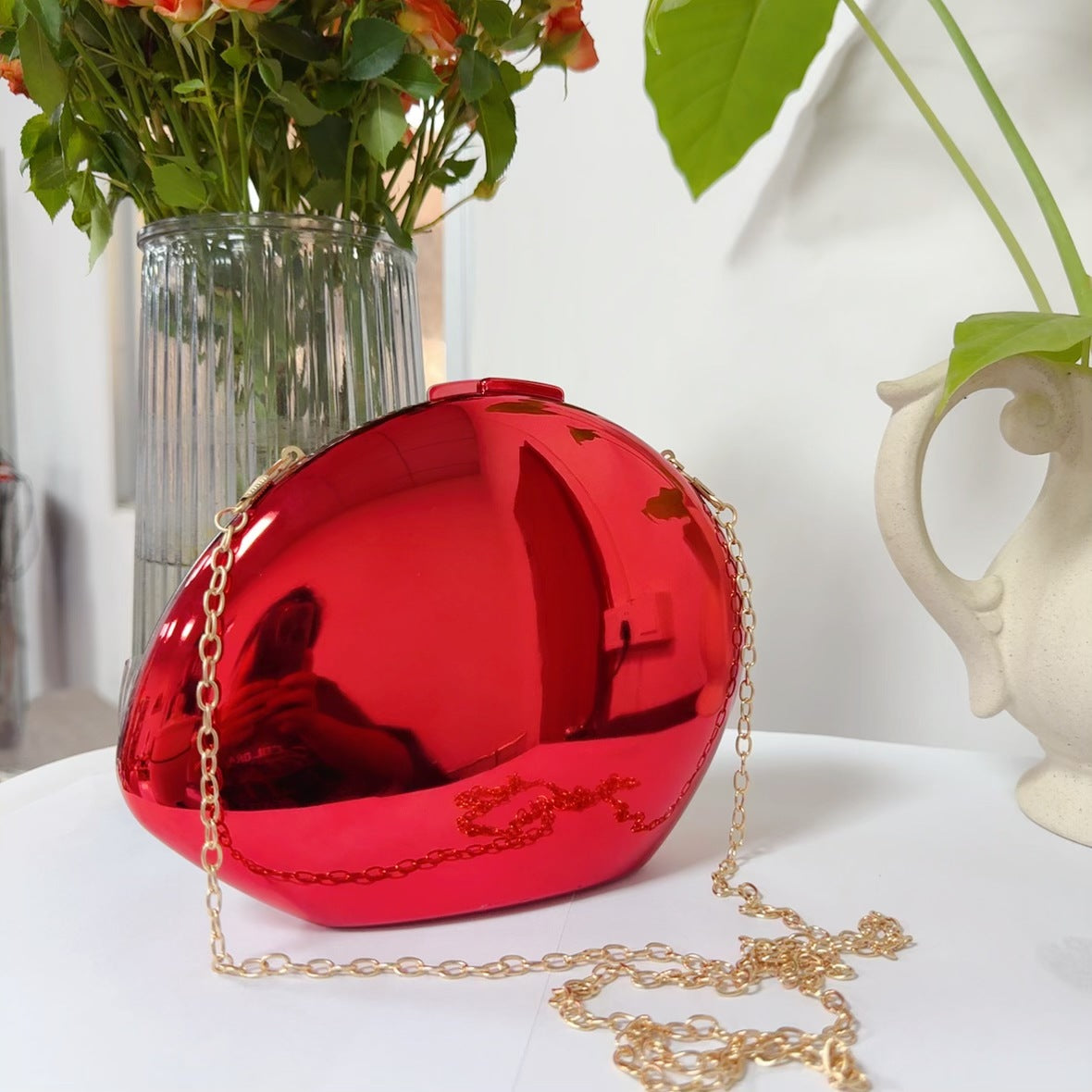 Design Metal Acrylic Goose Egg Fashion Crossbody Bags