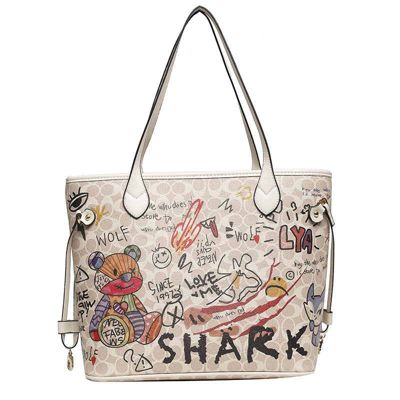 Women's Bear Soft Leather Iti High-grade Fashion Tote Bags